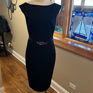 Black Label Ralph Lauren size 8 black pencil dress